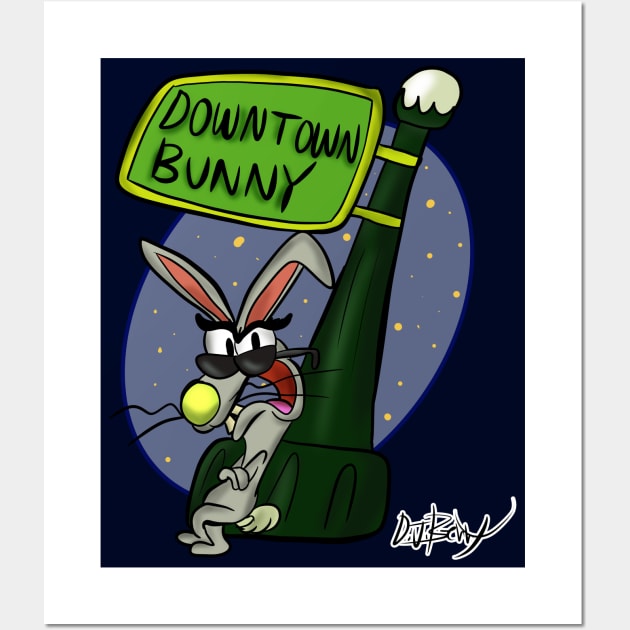 Downtown Bunny Wall Art by D.J. Berry